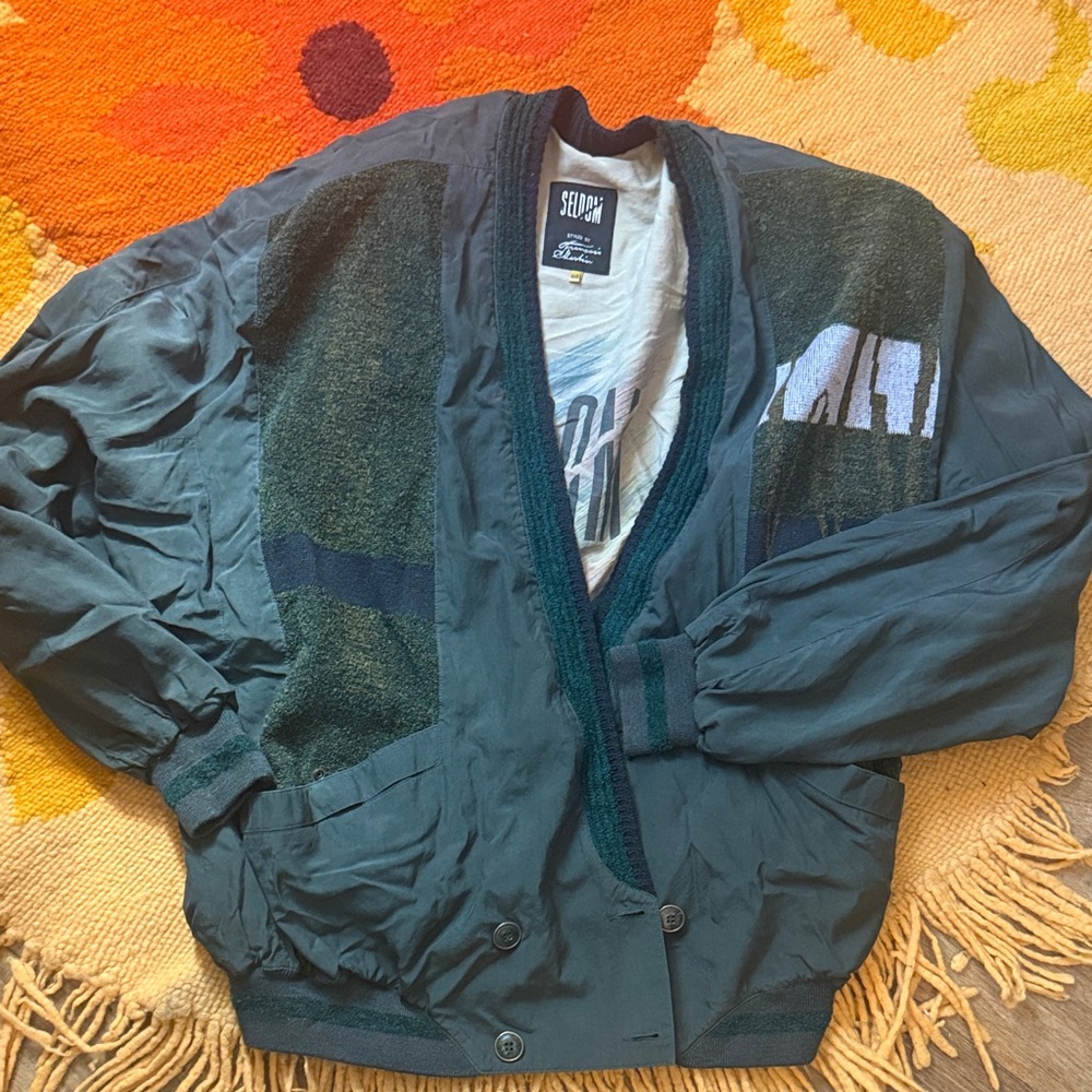 Men's Green cardigan Francois Martin Y2K